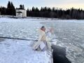 Братия Клименецкого монастыря освятили воды Онежского озера.